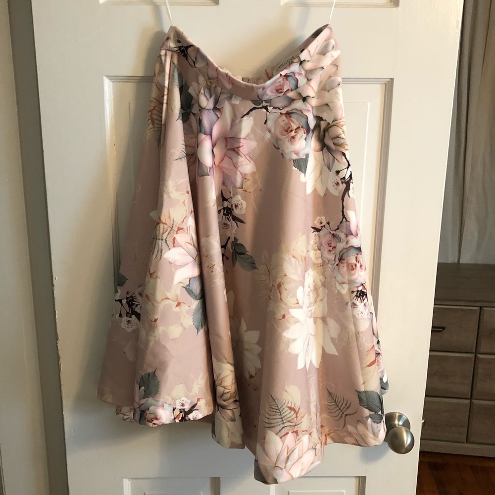 High waist fit and flare skirt